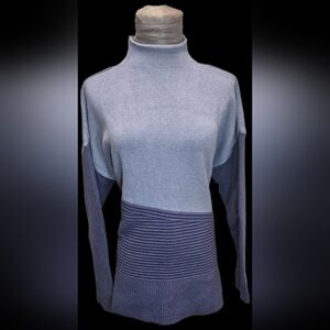 Rafaella Two-Tone Blue Sweater